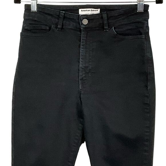 American Apparel Jeans Womens High Waist Rise Slim Skinny Jeans Black sz 29 - Picture 6 of 12